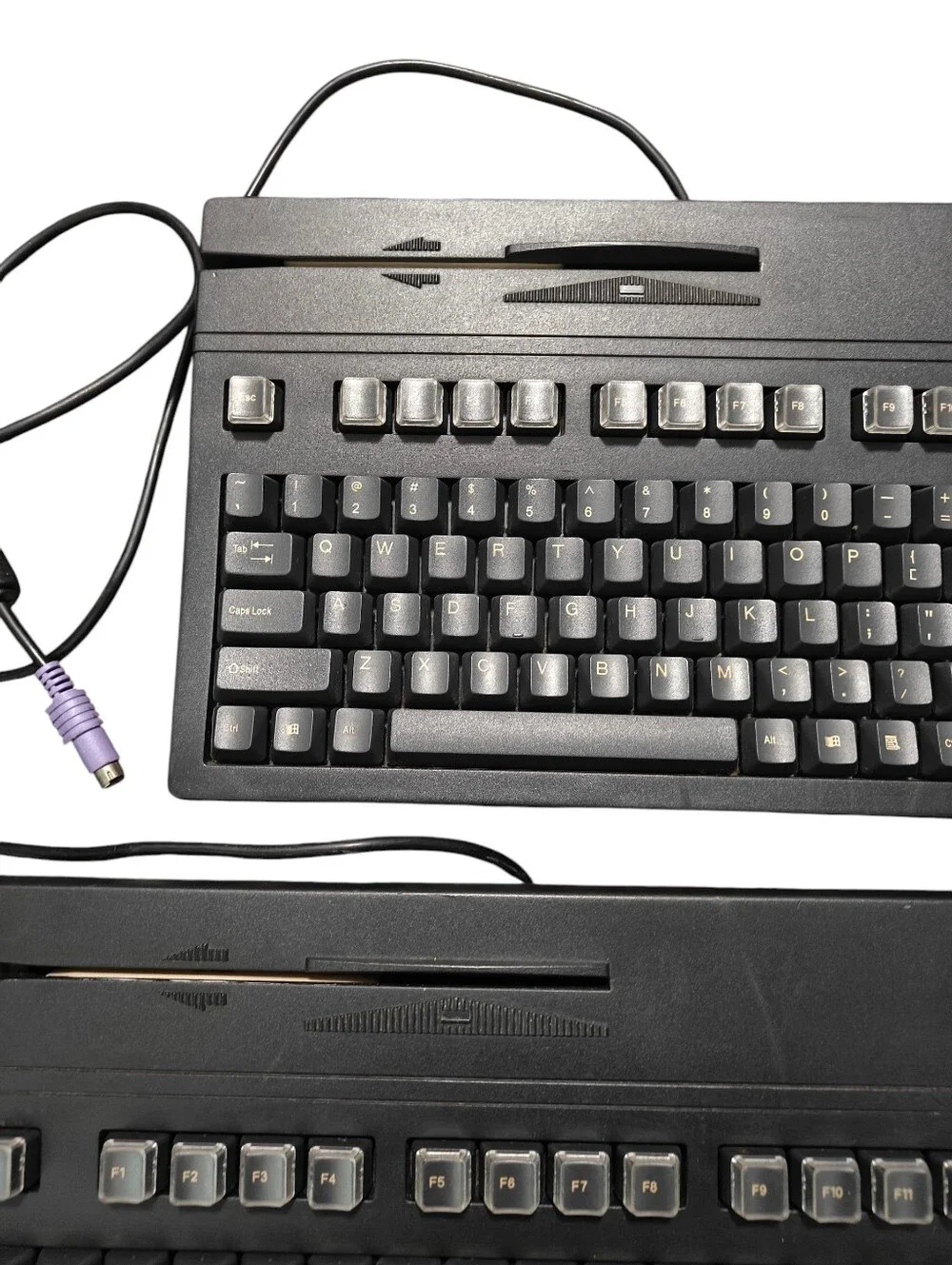 Unitech Vintage Black Wired PS/2 Mechanical Keyboards - Set of 2